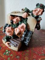 Grappige vintage spaarpot tank met militairen, Antiek en Kunst, Curiosa en Brocante, Verzenden