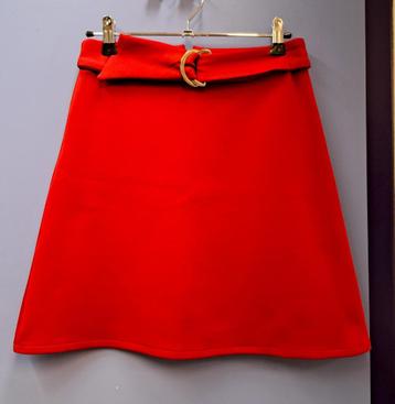 Guess knal rood rokje met riem A-lijn dikke stof mt XS 47508 beschikbaar voor biedingen