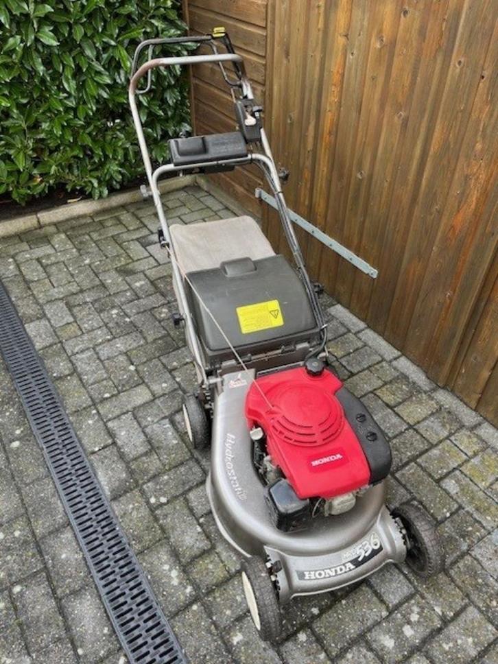 Honda HRD536 grasmaaier, Tuin en Terras, Grasmaaiers, Gebruikt, Benzine-grasmaaier, 50 cm of meer, Cirkelmaaier, Elektrische starter