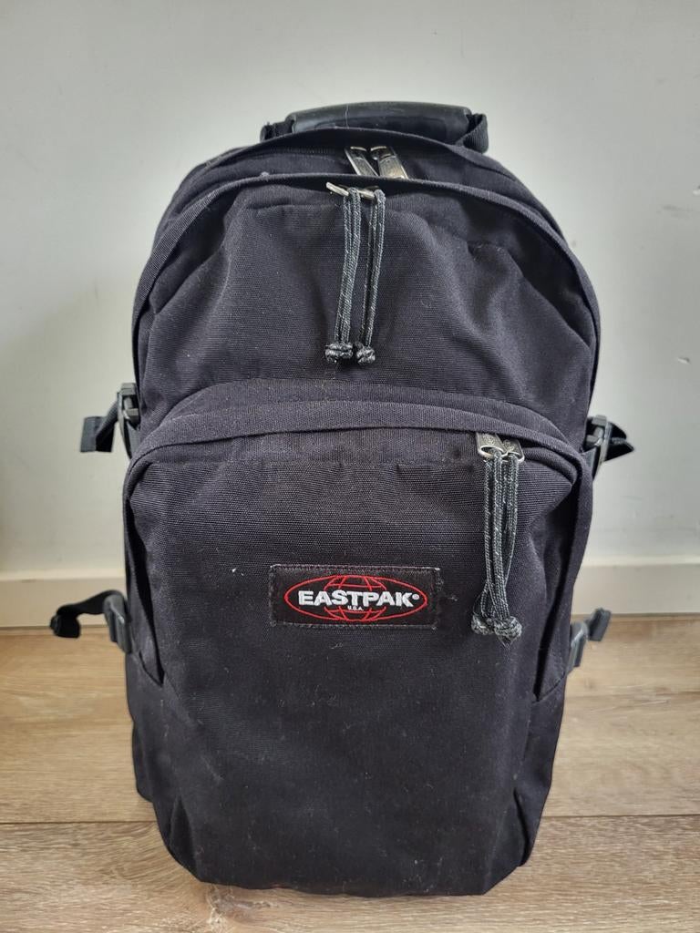 Eastpak rugzak zwart - 3 vakken + laptopvak, 45 tot 60 cm, Gebruikt, 25 tot 40 cm, Ophalen of Verzenden