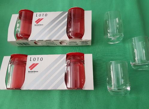 Bormioli Rocco loto borrelglaasjes (9x), Verzamelen, Glas en Borrelglaasjes, Zo goed als nieuw, Borrel- of Shotglas, Ophalen of Verzenden