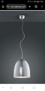 Grote Zilverkleurige design hanglamp, Ophalen of Verzenden, Zo goed als nieuw, 75 cm of meer