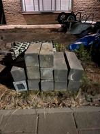 10 Stapelblokken antraciet 12,5x12,5x45, Ophalen, Gebruikt, Beton, Minder dan 100 cm