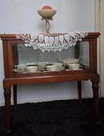 Theekastje, Huis en Inrichting, Tafels | Sidetables, Ophalen, 25 tot 50 cm, Rechthoekig, Glas
