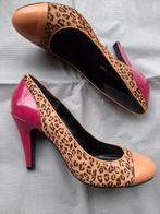 Mei Helga Pumps Maat 39 Ponyhair met panterprint, Pumps, Bruin, Mei Helga, Ophalen of Verzenden