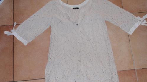 NIEUW Damesblouse mt XL beige broderie korte mouw perla nera, Kleding | Dames, Blouses en Tunieken, Nieuw, Maat 46/48 (XL) of groter