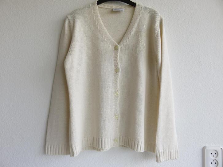 Meddens Erica Rössler creme gebreid vest maat 42, Kleding | Dames, Truien en Vesten, Nieuw, Maat 42/44 (L), Wit, Ophalen of Verzenden