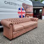 Grote 4,5 zit Chesterfield bank. Origineel Engels. 2.85meter, Huis en Inrichting, Ophalen, 250 tot 300 cm, Zo goed als nieuw, Rechte bank