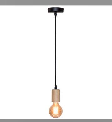 Snperpendel pendel lamp zwart met houten beuken onderkant beschikbaar voor biedingen