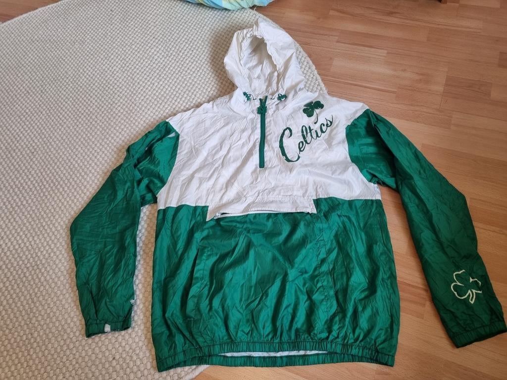 Vintage Boston Celtics michell & ness Windbreaker jas L, Maat 48/50 (M), Info@nbamerchandise.com, Wit, 123 Main Street, Anytown, USA