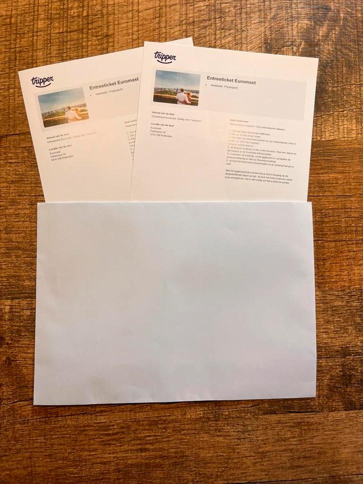 2x Entree Tickets Euromast Rotterdam, Tickets en Kaartjes, Recreatie | Overige, Twee personen, Ticket of Toegangskaart