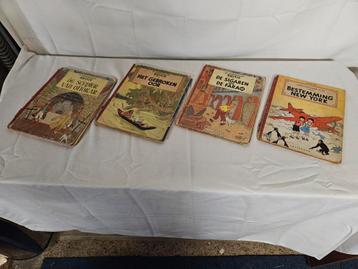 Oude Kuifje Stripboeken Hergé (4 stuks) beschikbaar voor biedingen