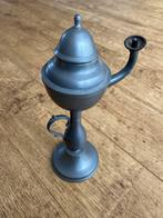 Tinnen olielamp met deksel, Antiek en Kunst, Ophalen of Verzenden