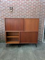 vintage barkast dressoir midcentury kast sideboard, Huis en Inrichting, Kasten | Wandmeubels, Ophalen, Gebruikt, Glas, Minder dan 100 cm