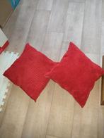 Leuke Rode Rib Kussens - 40x40 cm, Ophalen of Verzenden, Zo goed als nieuw, Rood, Vierkant