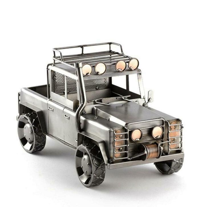 Landrover Defender - steelman, auto, terreinwagen, voertuig, Verzamelen, Beelden en Beeldjes, Nieuw, Ophalen of Verzenden