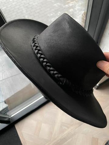 Zwarte leren hoed XL Henschel Hatquaters USA HH XL beschikbaar voor biedingen