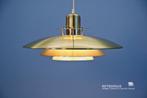 Deense hanglamp vintage messing schalenlamp retro 1980s, Ophalen of Verzenden, Gebruikt, Minder dan 50 cm