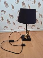 Zwart lampje met panter beeldje, Huis en Inrichting, Lampen | Vloerlampen, Ophalen, Zo goed als nieuw, Minder dan 100 cm, Modern