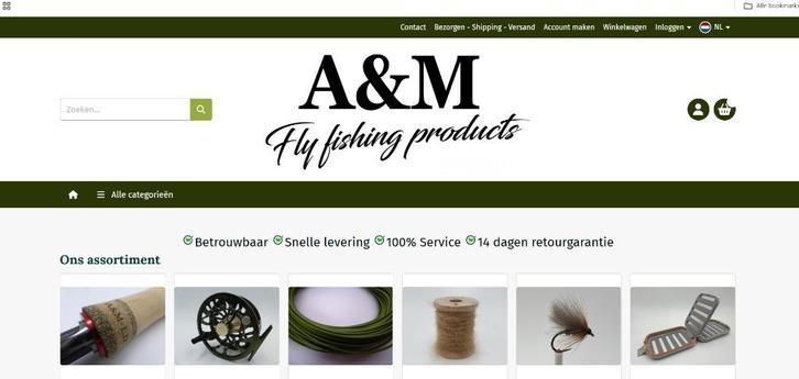 NIEUWE WEBSITE A&M & FLYLINECOMPANY, Watersport en Boten, Hengelsport | Vliegvissen, Nieuw, Overige typen, Ophalen