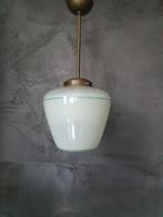 Vintage Art deco Glazen conische Hanglamp, Gebruikt, Vintage, antiek, Ophalen of Verzenden, Glas