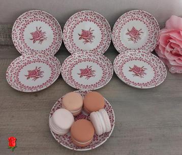 Johnson Brothers Rose Bouquet 9 petit four bordjes 10,5 cm beschikbaar voor biedingen