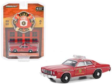 1976 Plymouth Fury van Greenlight 1/64 Fire department beschikbaar voor biedingen