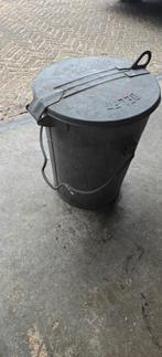 Afval emmer zink, Ophalen, Metaal, Minder dan 50 cm