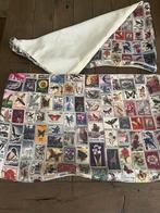 2 kussenhoezen met postzegeldesign, Ophalen of Verzenden, Zo goed als nieuw, Overige kleuren, Rechthoekig