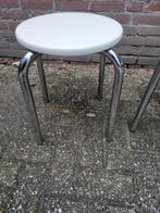 krukjes wit chroom vintage 2 stuks, Ophalen of Verzenden, 'T Olde Gre-j, Info@toldegrej.nl, Endepoelstraat 20f Didam