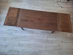 Uitschuifbare donker eiken salontafel, Huis en Inrichting, 50 tot 100 cm, Gebruikt, Rechthoekig, Eikenhout
