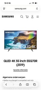 Samsung QLed tv 4K 55 inch 55Q70R incl muurbeugel, Ophalen, 120 Hz, Samsung, 100 cm of meer