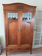 Antieke Brocante Kast, Ophalen, Gebruikt, Eikenhout, 50 tot 100 cm