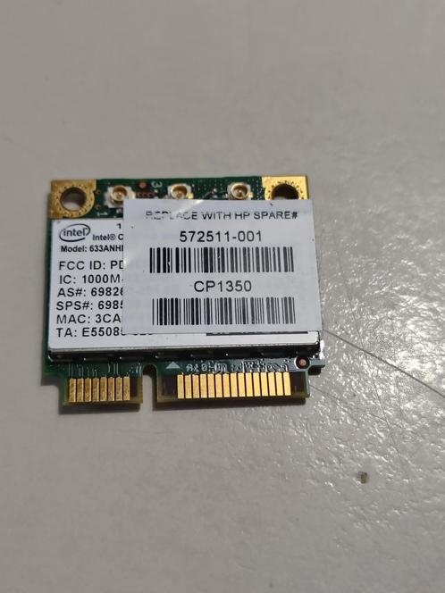 Intel 633ANHMW dual band wifi mini-PCIe netwerkkaart, Computers en Software, Netwerkkaarten, Gebruikt, Intern, Ophalen of Verzenden