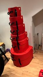 Hardcase Drum Case set Rood 22,8,10,12,14,14, Ophalen, Zo goed als nieuw, Percussie