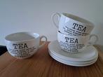 3 Riverdale Thee Kopjes & Schotels Set, Huis en Inrichting, Keuken | Servies, Nieuw, Ophalen of Verzenden, Effen, Kop(pen) en/of Schotel(s)