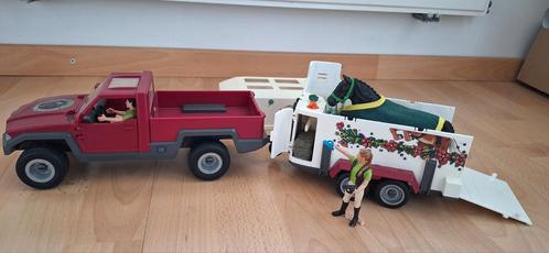 Schleich trailer met paard en accessoires, Kinderen en Baby's, Speelgoed | Overig, Zo goed als nieuw, Jongen of Meisje, Ophalen of Verzenden