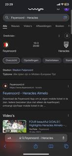 Eredivisie ontmoeting tussen Feyenoord en Heracles, Tickets en Kaartjes, Sport | Voetbal, Maart, Losse kaart, Drie personen of meer