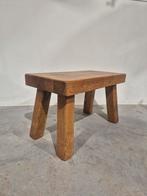 Brutalist massief houten tafel of bankje, Onbekend, Ophalen of Verzenden, Onbekend, Onbekend