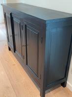 Zwart teakhouten dressoir/buffetkast, Ophalen, Gebruikt, 100 tot 150 cm, 150 tot 200 cm