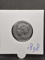 1/2 gulden 1898 Koningin Wilhelmina, Postzegels en Munten, Munten | Nederland, ½ gulden, Zilver, Ophalen of Verzenden, Koningin Wilhelmina