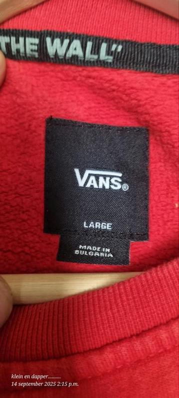Rode Vans Trui - Maat L beschikbaar voor biedingen