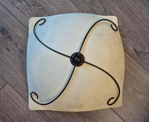 Mooie plafondlamp glas / metaal, Huis en Inrichting, Lampen | Plafondlampen, Gebruikt, Glas, Metaal, Ophalen of Verzenden