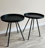 Twee zwarte bijzettafels tafel salontafel plantentafel, Huis en Inrichting, Tafels | Bijzettafels, Minder dan 55 cm, Metaal of Aluminium