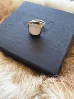 Echt zilveren ring van roze maansteen, peach moonstone, Sieraden, Tassen en Uiterlijk, Ringen, Ophalen of Verzenden, Zo goed als nieuw