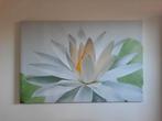 Mooie grote wanddecoratie waterlelie, Ophalen of Verzenden, Zo goed als nieuw, Schilderij, 75 cm of meer