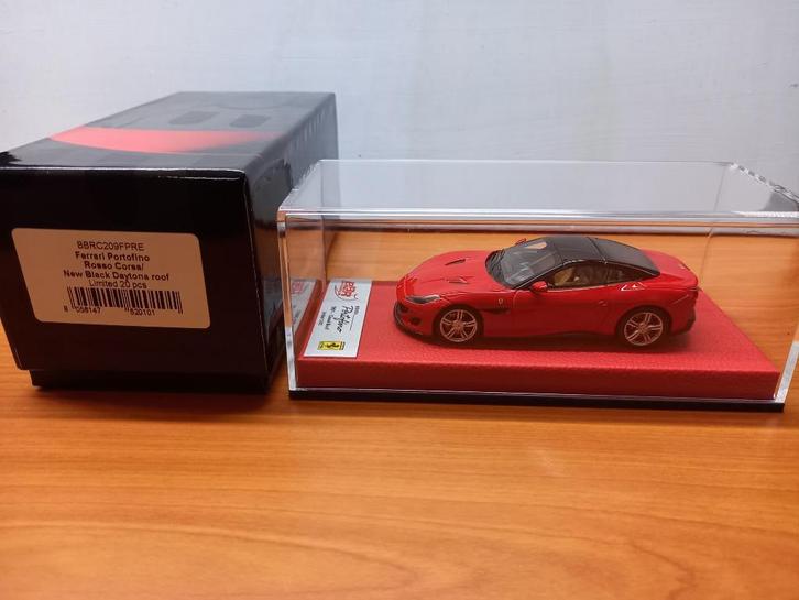 Ferrari Portofino 2017 BBRC209FPRE, Hobby en Vrije tijd, Modelauto's | 1:43, Zo goed als nieuw, Auto, Overige merken, Ophalen of Verzenden