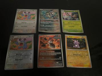 6x Paradox Rift PAR Pokémon reverse holo kaarten beschikbaar voor biedingen