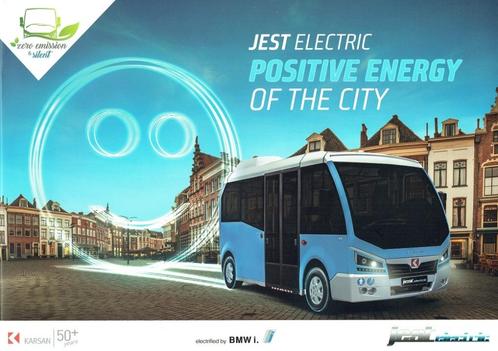 Folder Karsan Jest Electric (minibus uit Turkije - 2018), Boeken, Auto's | Folders en Tijdschriften, Zo goed als nieuw, Overige merken