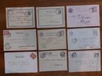 Indonesië, 10 x antieke briefkaarten met teksten.
